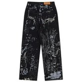 Y2K Distressed Black Baggy Jeans